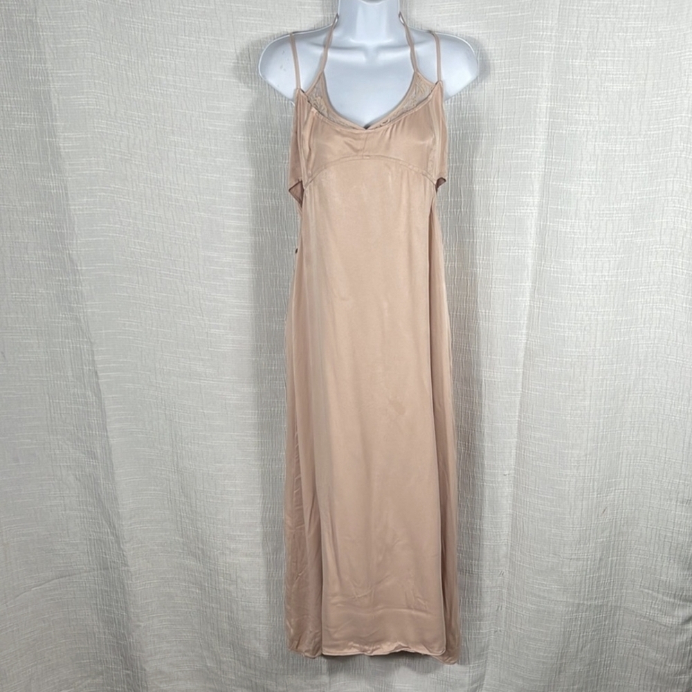 Anthropologie Pink Sleeveless Midi Dress with Slit - Picture 4 of 5